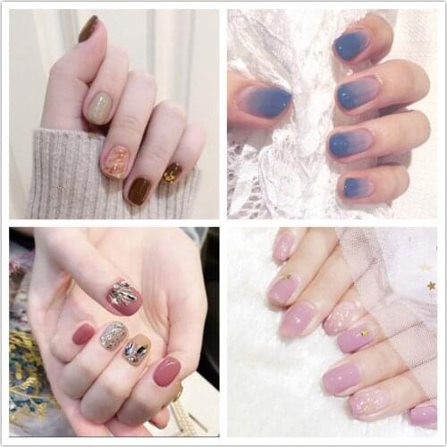 14tips/sheet Decorations Nail Art Sticker Self-adhesive Full Nail Tips Waterproof Slider Nail Stickers Tattoo