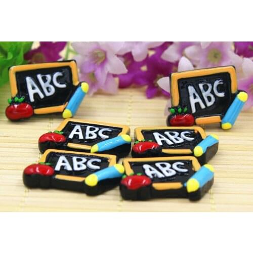 15pcs/lot abc resin items for kids home accessories resin cabochons