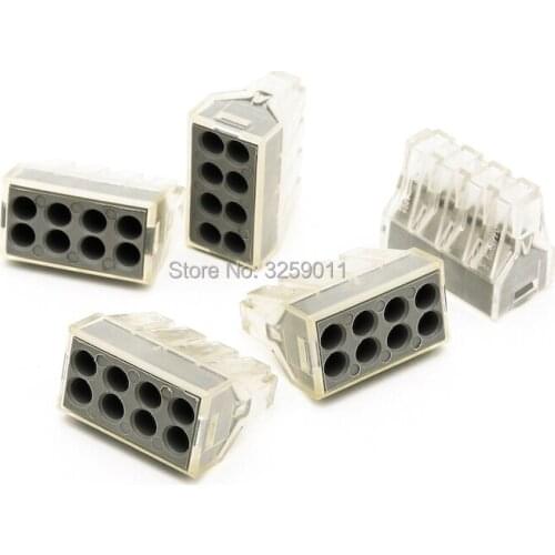 20PCS 773-108 PCT-108 Electrical crimp connectors 8 wire conductor Building wiring terminal block 400V 18-12AWG