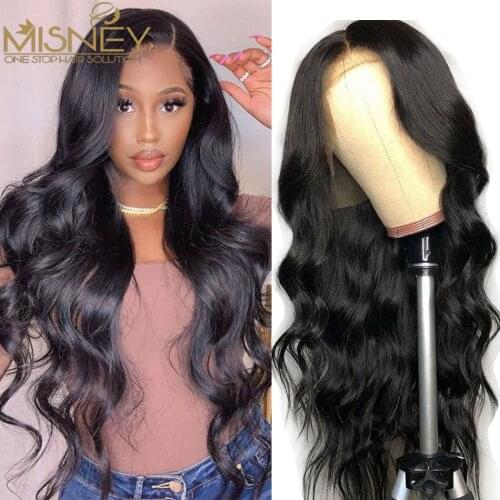 30 32 inch Misney Body Wave Human Hair Wigs 13x4 Lace Front Human Hair Wig For Black Women Remy Brazilian 4x4 Lace Closure Wig