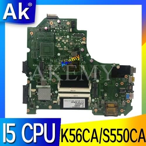 Akemy K56CM K56C Laptop motherboard For Asus K56CA K56CB K56C S550CA A56C original motherboard I5-3317U/3337U