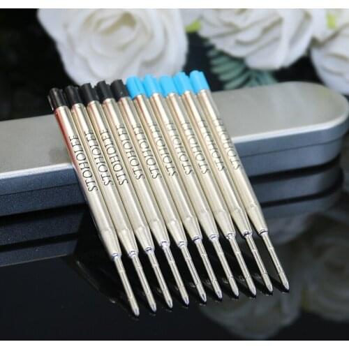 Free Shipping 10 Pcs 0.7mm Black Blue Pen Ink Good Quality for Ballpoint Pen Refill Stationery Gift School Office Suppliers