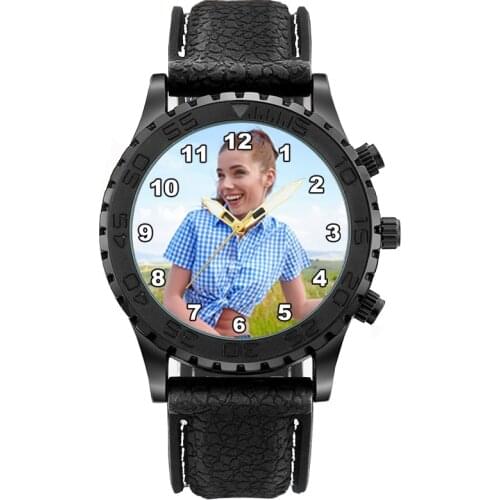 A3332 men custom photo watch silicone strap rubber watchband waterproof sport gym Relogio Masculino personalized festival gift