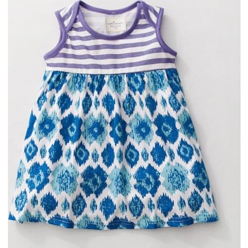 Little Maven 1-6Years Baby Girls DRESSES Summer Sleeveless Dress 100% Cotton Knee-Length Casual Dresses Kids Clothing