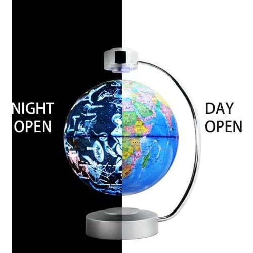 High-tech 8 Inch Magnetic Levitation Globe With LED Light Electronic Floating Globe for Child Home Bedroom decor Christmas gifts