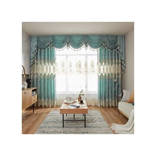 European Luxury Embroidered Curtains for Bedroom Window Curtains for Living Room Elegant Drapes European Curtains high quality