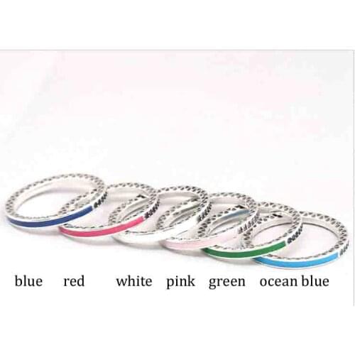 2018 HOT rings with enamel 925 Sterling Silver Brilliant Stackable Ring Clear CZ Ring for Women Fine Jewelry Weeding Party Gift