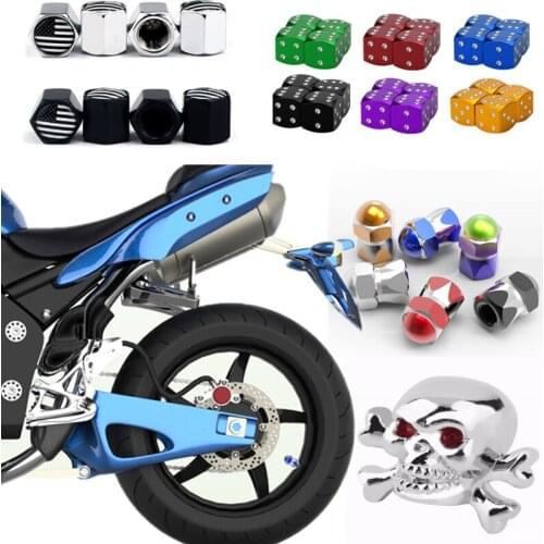 Aluminum Alloy Car Wheel Tire Valve Caps Tyre Rim Stem Covers Airdust Waterproof For Automobiles Motorcycles Trucks Bikes