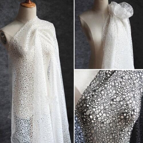 Lace31 100*150cm Solid White Black Dots Hollow Gauze Fabrics Wedding Dress Wedding Veil Mesh Fabrics Wedding The Curtains' Cloth