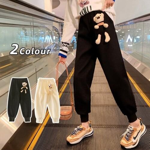 Trendy Sweatpants Girls Loose Trousers Spring Autumn Sport Comfortable Kids Jogging Pants Clothes For Girls 4 6 8 10 12 14 Years