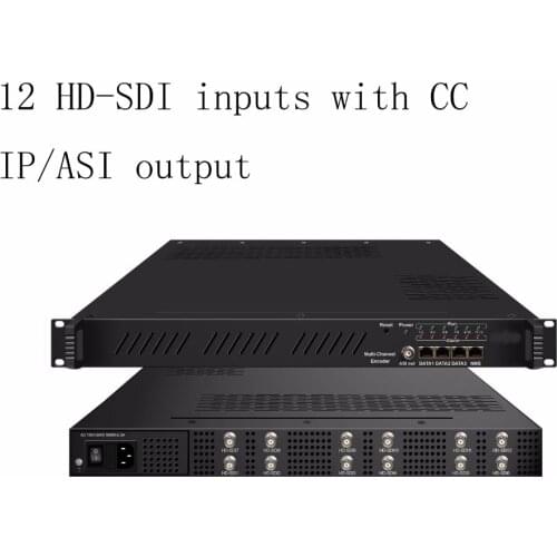 Multi-Channel Encoder, 12 HD-SDI inputs with MPEG2 & MPEG4 AVC/H.264 Encoding, IP & ASI output