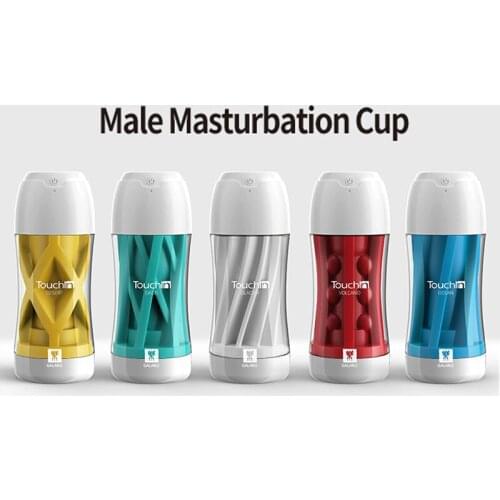 20 Frequency Vibration Male Masturbation Cup Blowjob Touch in Soft Real Feel Masturbator Vacuum Sucking SM Sex Toys For Men Gay