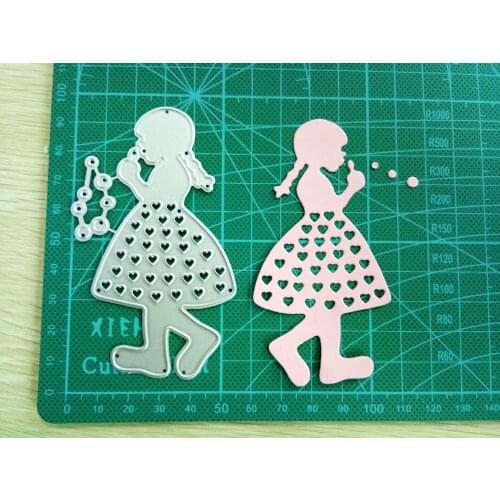 Hemere Girl bubbles Set Die Metal Cutting Dies Stencil for DIY Scrapbooking Album Paper Card Decorative Craft Embossing Die Cuts