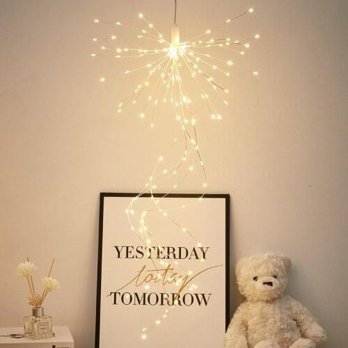 Firework String Light Explosion LED Copper Wire Bead Light Pendant Wedding Decoration Lantern Hanging Curtain Fairy Light