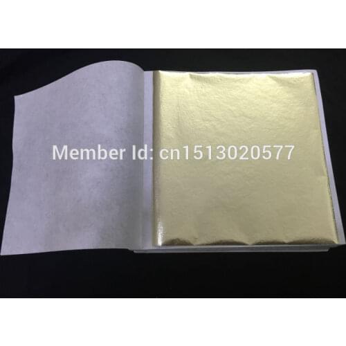 Factory wholesale100 sheets Champagne silver leaf for gilding no oxidation