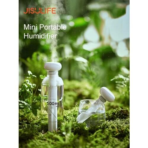 JISULIFE Portable Air Humidifier Face Moisturizer Mini Silent USB Aromatherapy Diffuser Difusor Moisturizing for Home Office