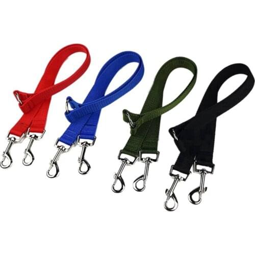 Dog Leash Pet Harness Seatbelt Lead Leash For Small Medium Dogs Cat Double Twin Pet Couple Walking Leads Traction Rope