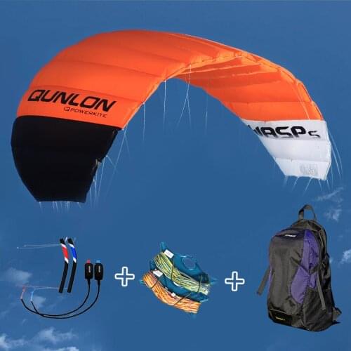 Wasp 3 Professional 5sqm 4 Line Traction Kite for Outdoor Power Stunt Kites Flying Surfing Equipment with Kitesurfing Set
