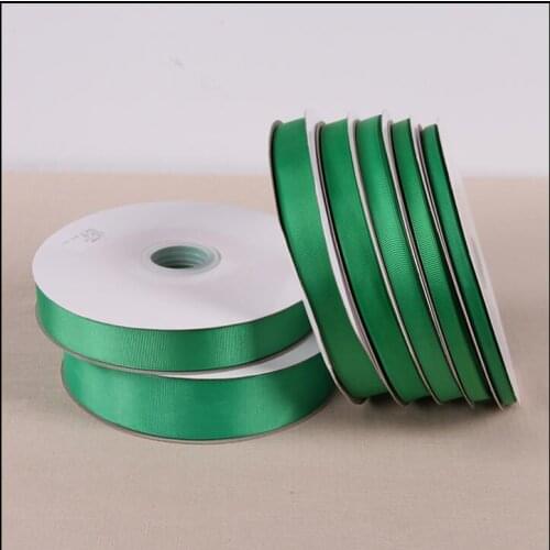 A Roll 100yards 6mm/10mm/15mm/20mm/25mm/40mm/50mm Green Grosgrain Ribbon for Wedding Party New Year Decoration&DIY Gift Wrapping
