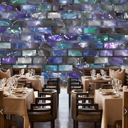 Modern 3D papel de parede, color crystal brick wall, photo mural for living room sofa backdrop PVC wallpaper