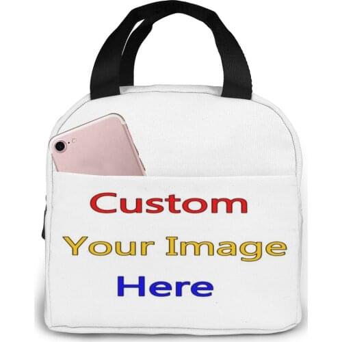 Women Lunch Bag For Kids Customized Your Photo Print Thermal Lunch Container for Girls School Food Cooler Tote Box Dropshipping