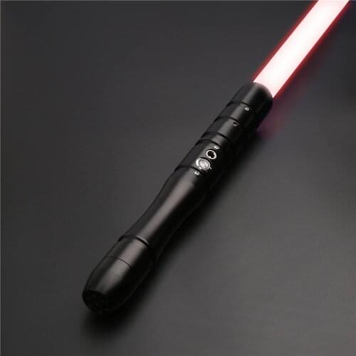 CIELTAN Lightsaber RGB Metal Handle 7/8 inch 12 Color Change Lock-Up Blaster FOC Heavy Dueling Light Sabers OT001