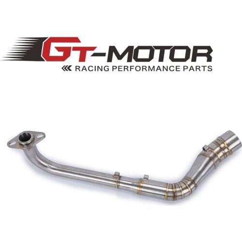 Motorcycle Exhaust Middle Link Connecting Scooter Front Exhaust Pipe Slip-On for Yamaha NMAX155 NMAX125 NMAX 125 2015 2016 2017