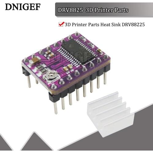 DNIGEF 3D Printer Parts StepStick DRV8825 Stepper Motor Driver With Heat sink Carrier Reprap 4-layer PCB RAMPS replace A4988