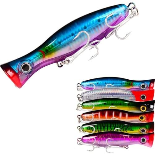 1pc 12.5cm 42.5g Big Popper Fishing lure Crankbait Isca Artificial Wobblers ABS Hard Bait Pesca Bass Carp Pike Fishing Tackle