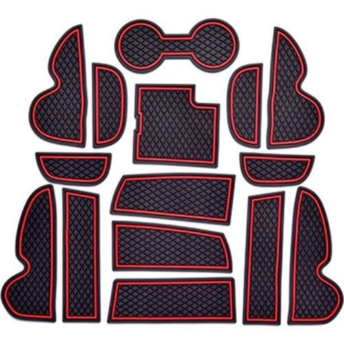 15 pcs Car-Styling Anti Non Slip With Words In Car stickers Interior Door Groove Cup Gate Slot Mat Pad For Hyundai IX35 13-15