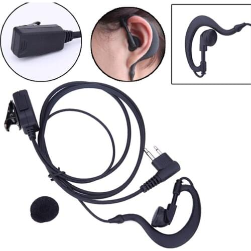 2 Pin PTT MIC Headset Covert Acoustic Tube In-ear Earpiece for Motorola Radios GP88 GP300 Walkie Talkie Earpiece