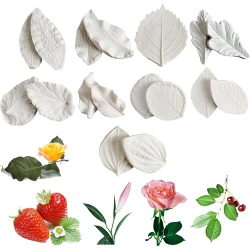 28 styles Flower & Leaf Petal Veiner Silicone Mold Fondant Cake Decorating Tools Chocolate Gumpaste,Sugarcraft Wedding Mold C336
