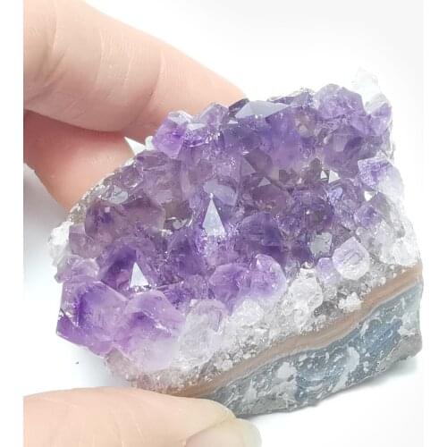 91.9gNatural protolith Amethyst cluster mineral healing specimen stone home decoration handicraft decoration1PC