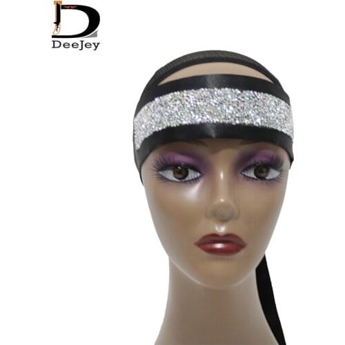 Custom Logo satin head wraps high quality rhinestone head wrap 20 colors American European style 20pcs a lot