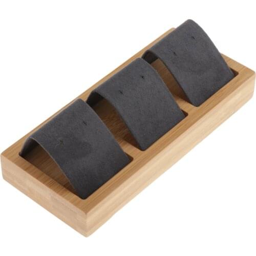 Bamboo Wood Multi-use Dangle Earrings Jewelry Display Tray Showcase Box