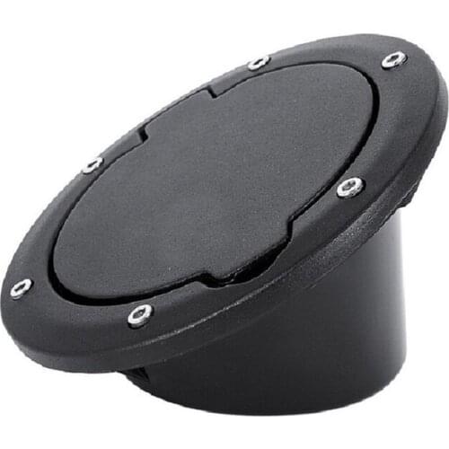 For Jeep Accessories Black Powder Coated Steel Gas Fuel Tank Gas Cap Cover for 2007-2016 Jeep Wrangler JK