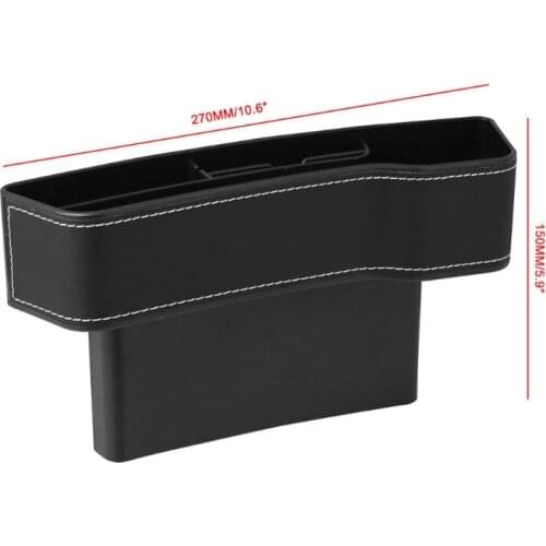 Black Car Seat Gaps Filler Phones Keys Glasses Organizer Console Side Box for Increase Storage Space