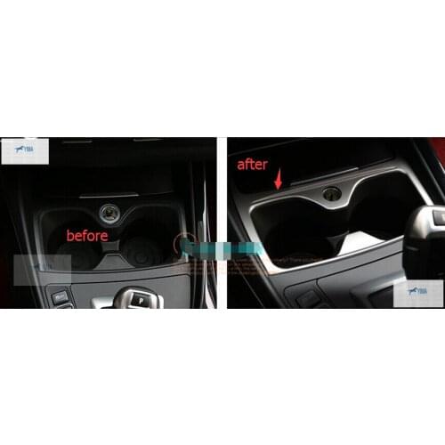 Yimaautotrims Water Cup Holder Decorative Protection Kit Cover Trim 1 Pcs For BMW 1 Series 116i 118i F20