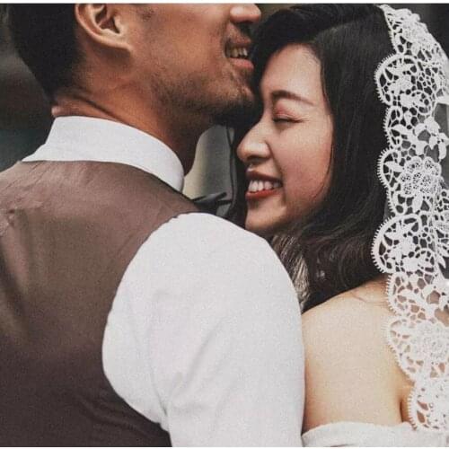 2020 New 1T Lace Long Wedding Veil Cathedral Length Bridal Veils without Comb Wedding Accessoires