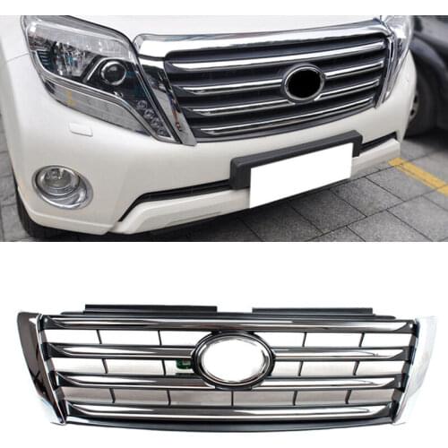For Toyota Land Cruiser Prado 2700 2014-2017 Chrome Front Grille Horizontal stripes Retrofit replace Car Styling Accessories