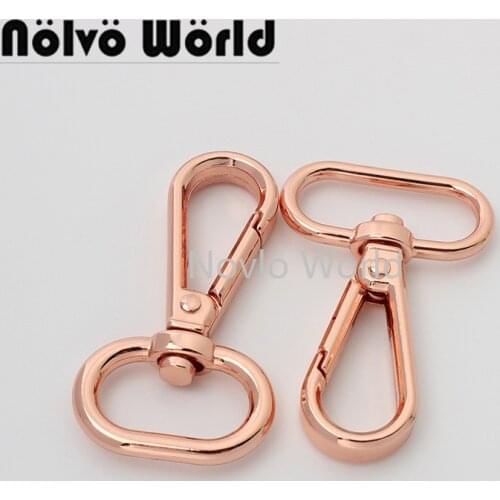 10-50 pieces 2 colors 20mm 26mm big head rose gold polished swivel hook for chains bag snap hook clips purse hardware