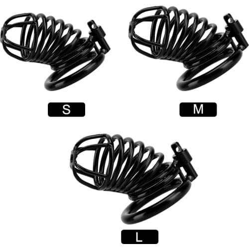 OLO Metal Cage Cock Lock Restraint Ring Belt Bird Penis Ring Sex Toy For Men Adult Games Stainless Steel Male Chastity Device