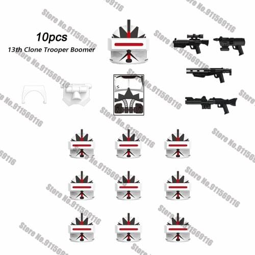 10PCS Clone Boomer Soldier Troopers with Weaponry Set Building Blocks Bricks Star Action Figure Wars Toys Kids