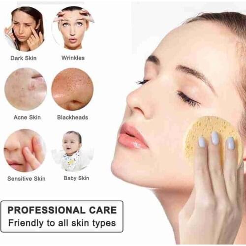 Cleansing Sponge Face Round Makeup Remover Tool Natural Wood Pulp Sponge Cellulose Compress Cosmetic Puff Washing Sponge