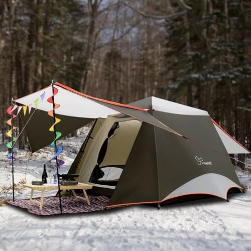 WolFAce Anti-UV Aluminum Pole Automatic Outdoor Camping Big Tent 5-6 Person Awning Recreational Picnic Outdoor Tool 2021 New