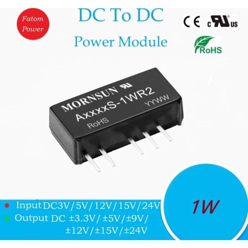DC3.3V 5V 12V 15V 24V To DC ±3.3 ±5V ±9V ±12V ±15V ±24V 1W Step Up Booster Chip Step Down Power Module Isolation Voltage SIP