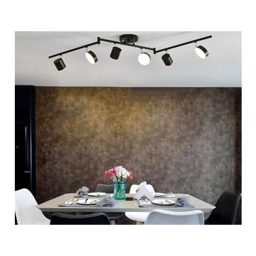 3 Color Dimming Ceiling Tracking Light Black Golden Rotatable 30W Chandelier Dining Room Restaurant Cloth Shop Spot Light