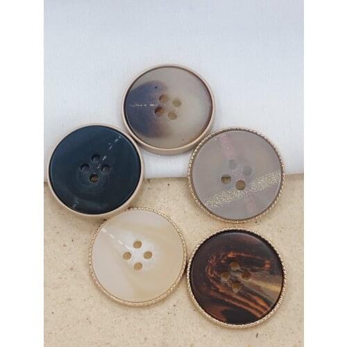 6pcsRound Flower Gold Metal Buttons For Clothing Women Sweater Decorative Coat Buttons High Quality Sewing Accessories Wholesale