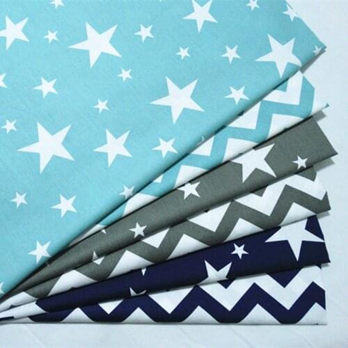 Stars printed fabric 100% Cotton Twill cloth For DIY bedding cloth Sewing patchwork quilting fabrics