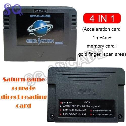 Sega Pseudo Saturn NEW-ALL-IN-1 Action Replay 8MB Memory Card with Direct reading 4M Accelerator Goldfinger function